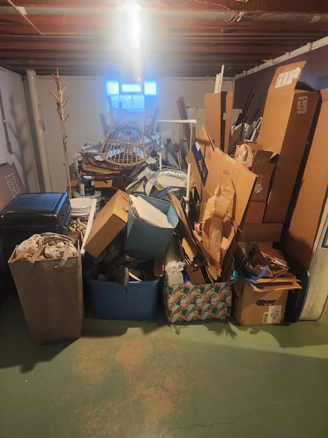 Roll-off dumpster container at job site for 6 Yard Dumpster Rental in DeBary